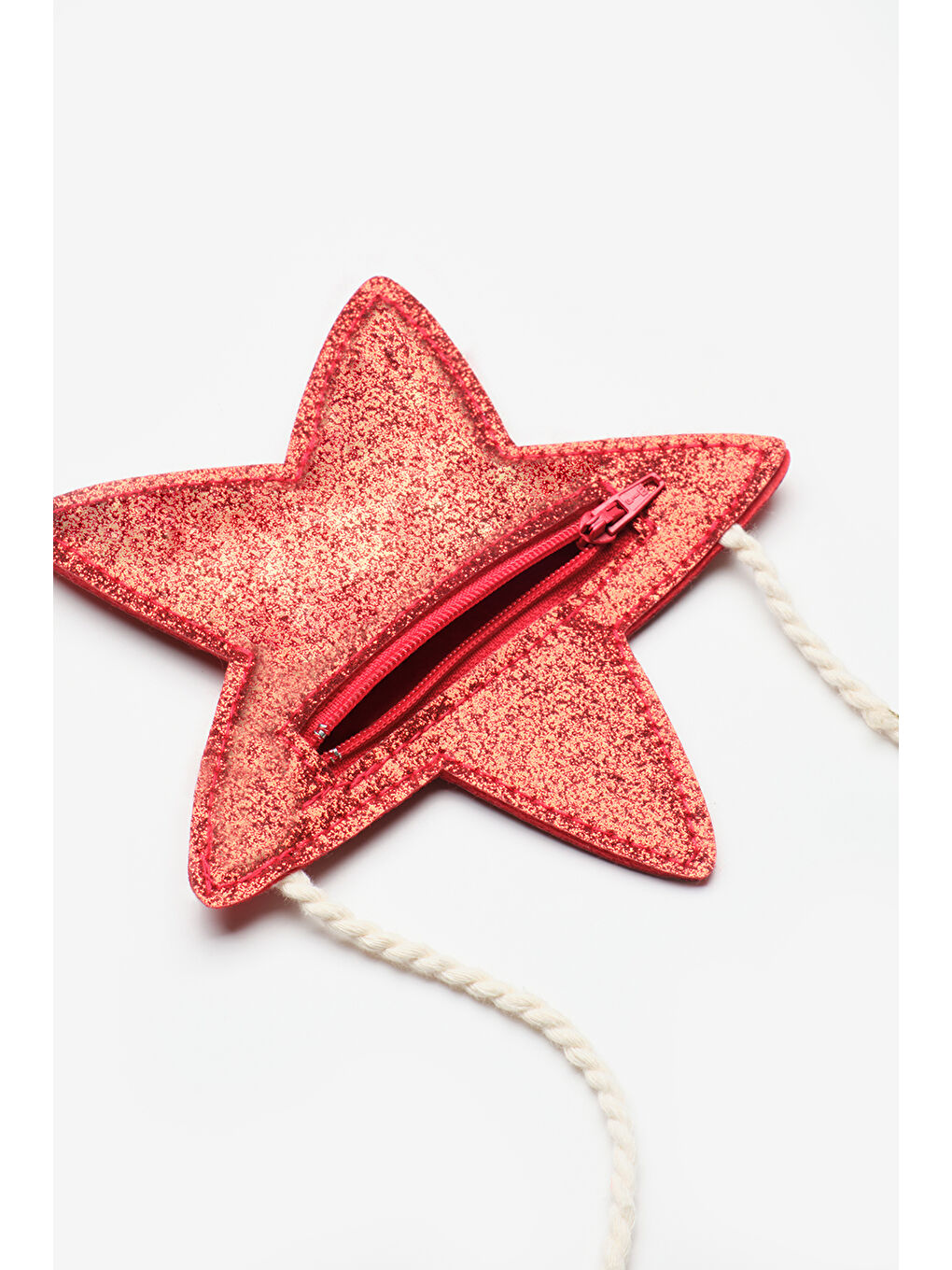 Kırmızı Simli Kız Çocuk Yıldız Çanta-1