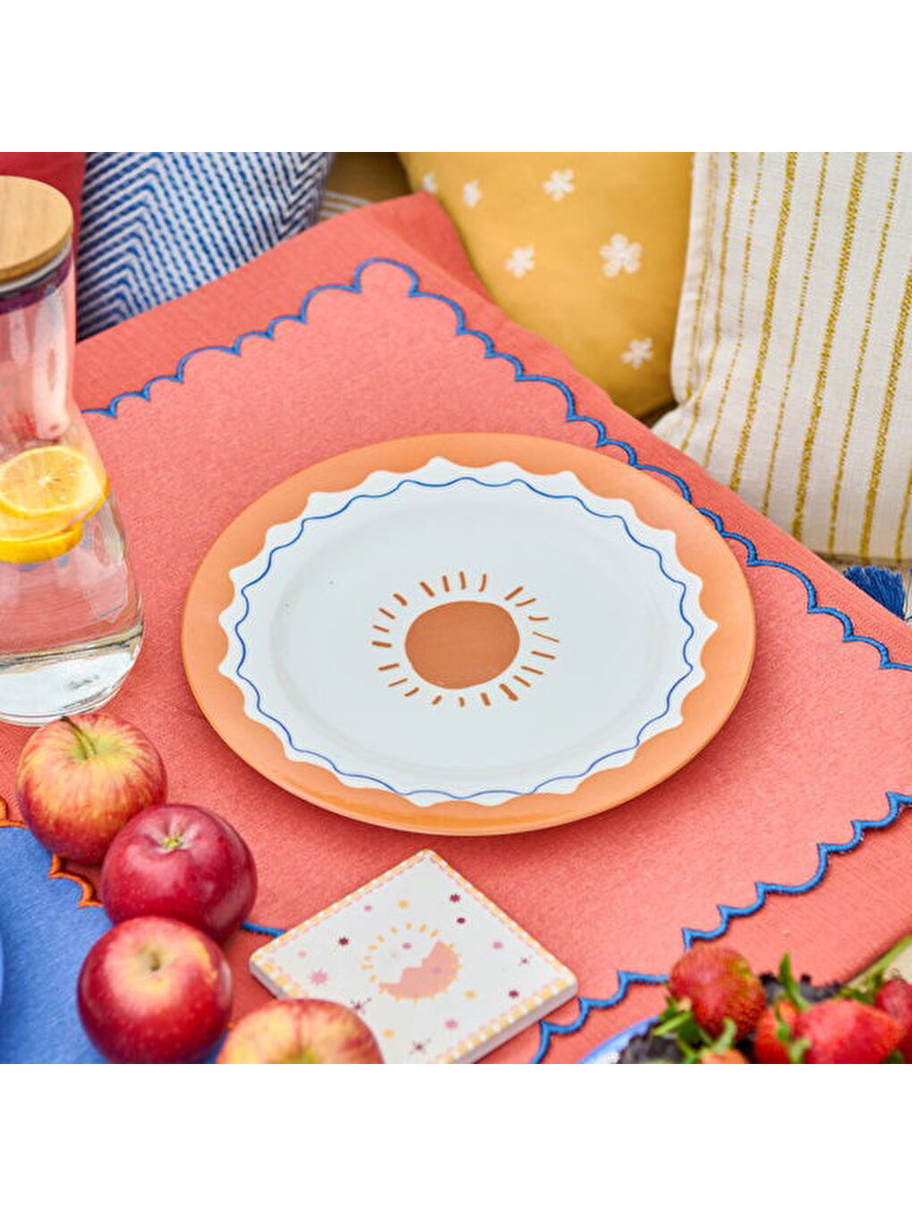 Ekru Kitchen Sun Tatlı ve Kahvaltı Tabağı - Krem / Sarı - 21 cm