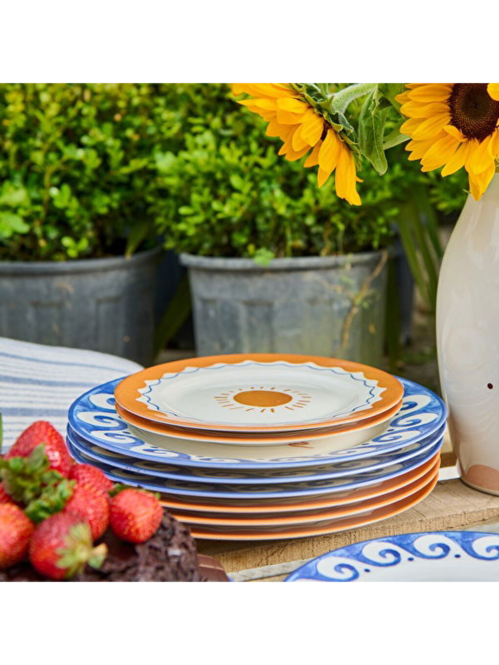 Ekru Kitchen Sun Tatlı ve Kahvaltı Tabağı - Krem / Sarı - 21 cm-6