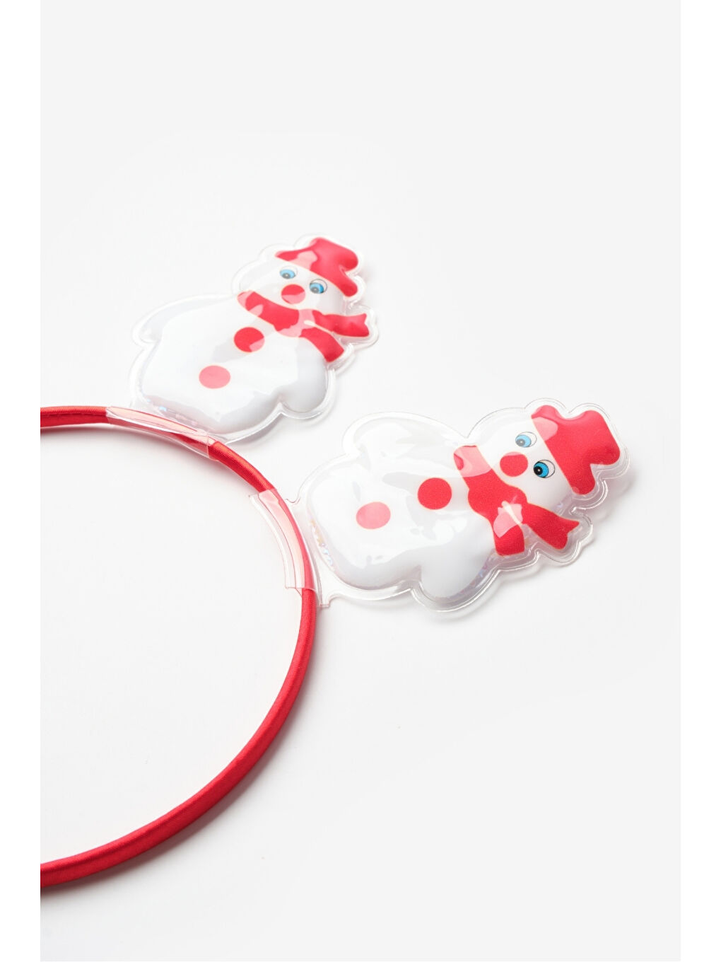 Kırmızı İkili Kardan Adam Kız Çocuk Taç-1