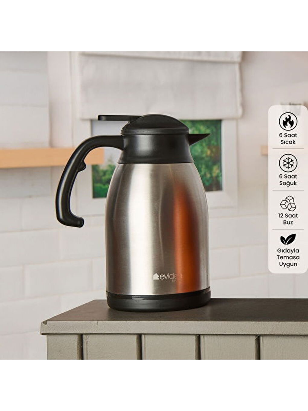 Gri Kitchen Çay Termosu - Inox - 2 lt