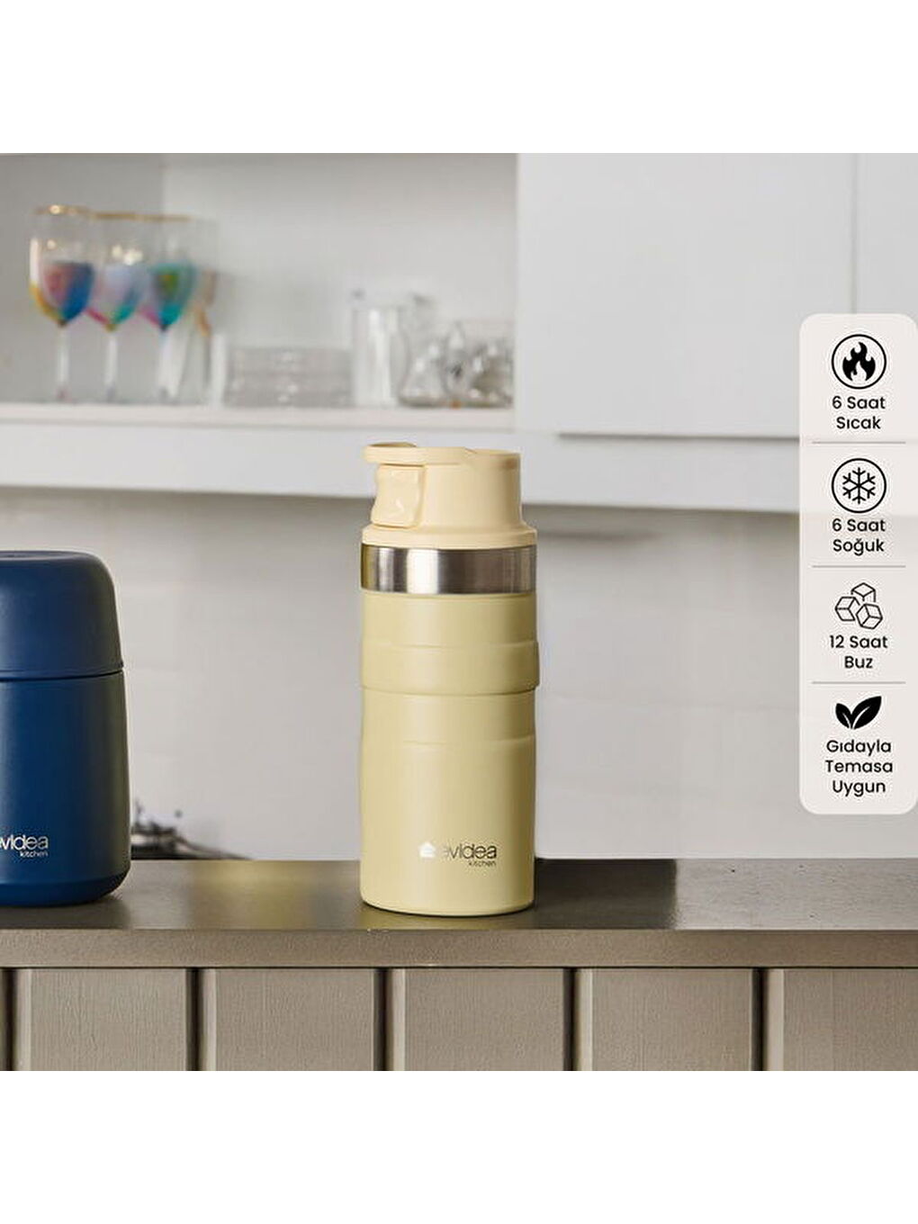 Kitchen Bireysel Termos - Bej - 350 ml