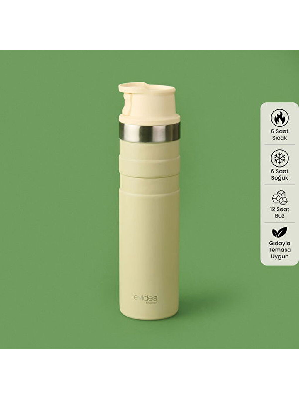 Kitchen Bireysel Termos - Bej - 600 ml-5