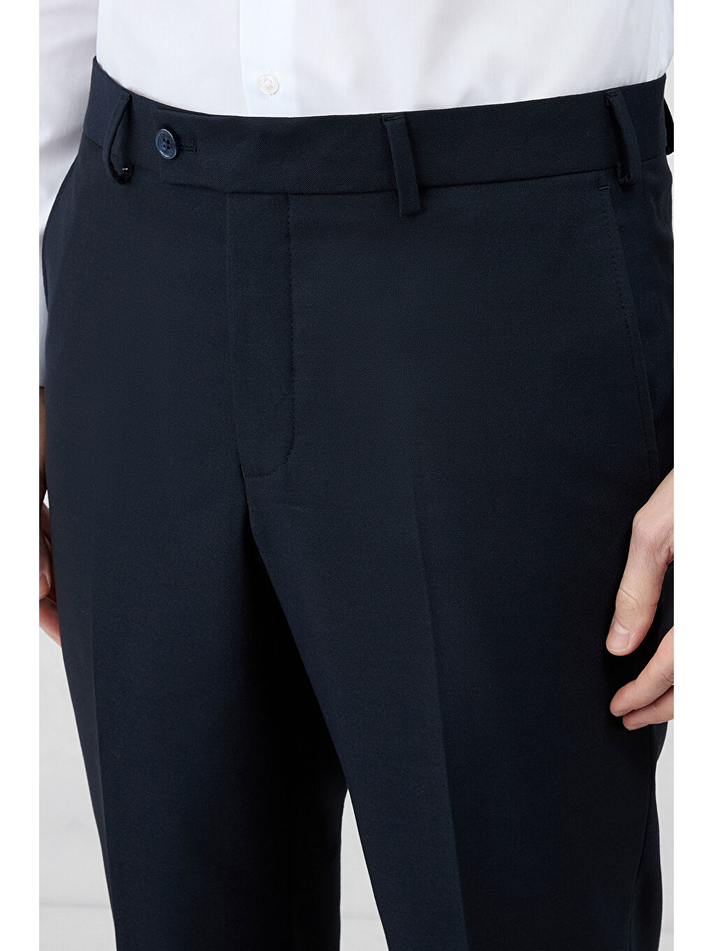 Lacivert 4 Drop Relaxed Fit Rahat Kesim Yünlü Takım Elbise-4