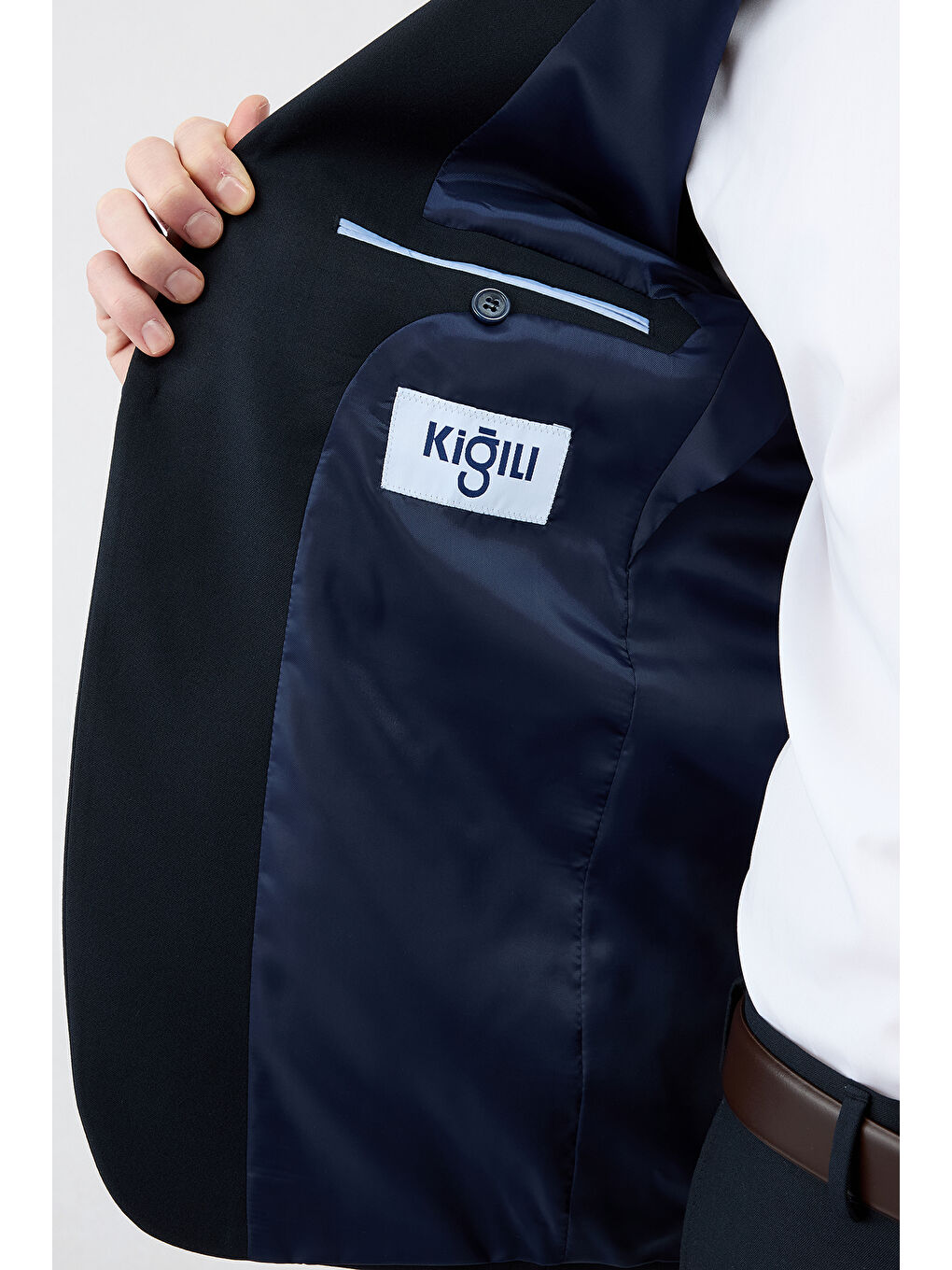 Lacivert 4 Drop Relaxed Fit Rahat Kesim Yünlü Takım Elbise-6