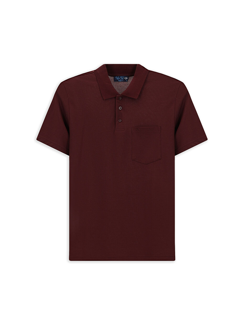 Bordo Regular Fit Pamuklu Nakışlı Cepli Polo Yaka Tişört-7