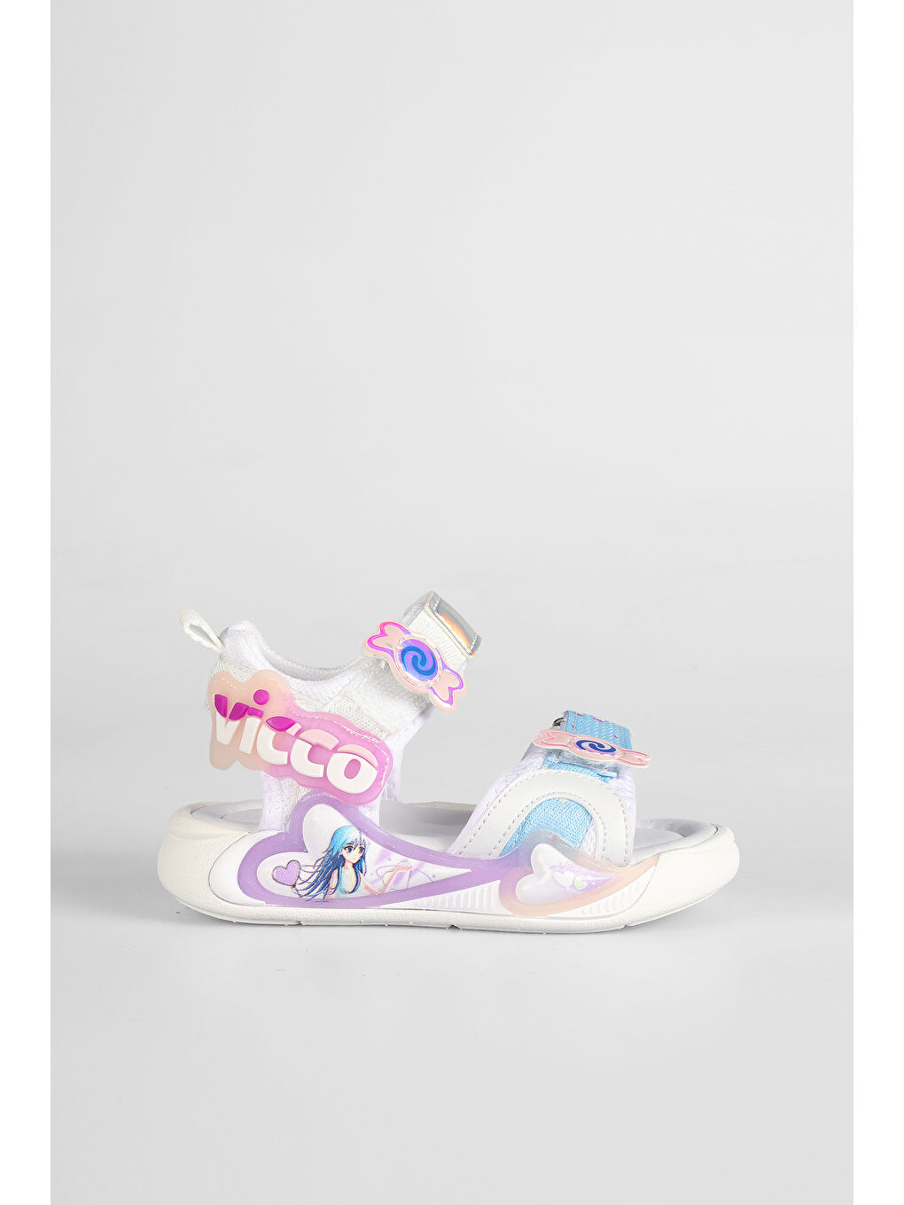 Arial Hafif Kız Bebek Beyaz Sandalet-4