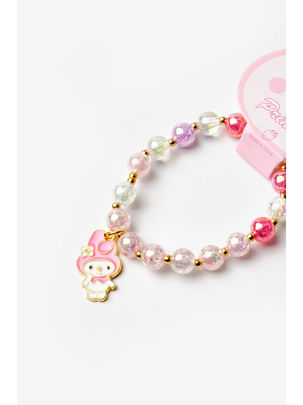 Karışık Çok Renkli Kuromi Figürlü Kız Çocuk Boncuk Bileklik-1