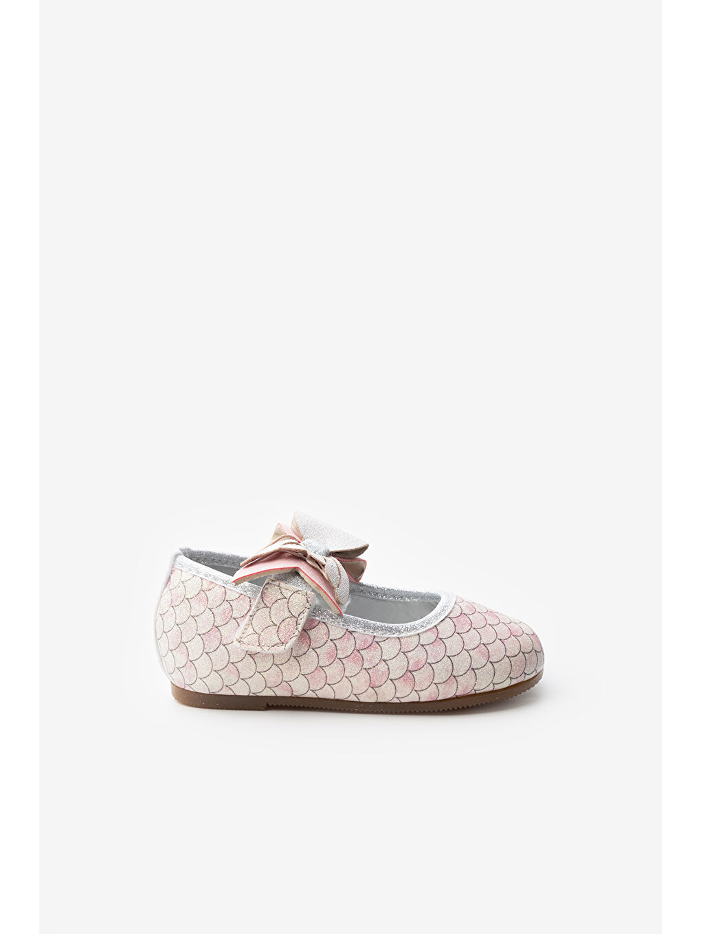 Pembe Deniz Kızı Desenli Kız Çocuk Babet Ayakkabı-1
