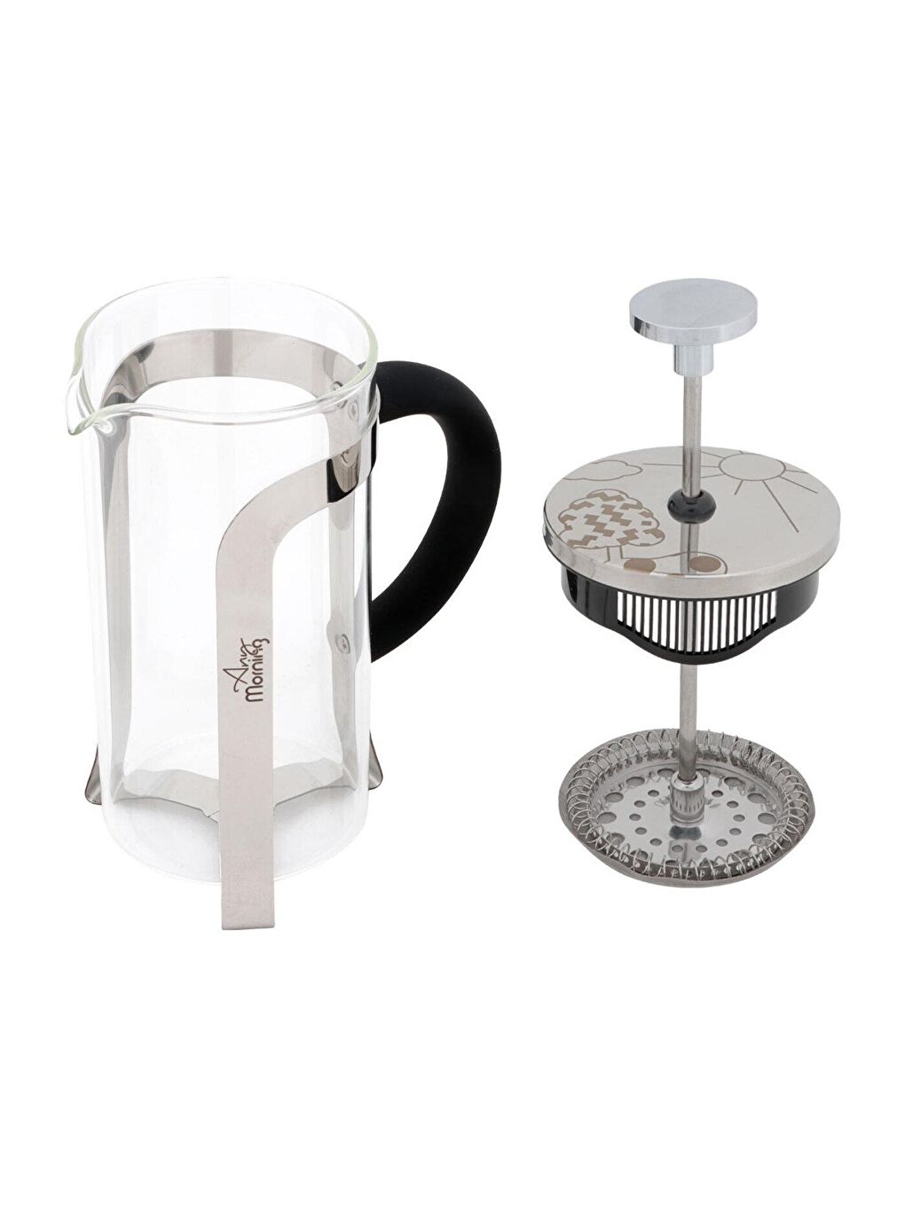 Any Morning Gri FY450 Kahve ve Bitki Çayı için French Press 600 ML - 4