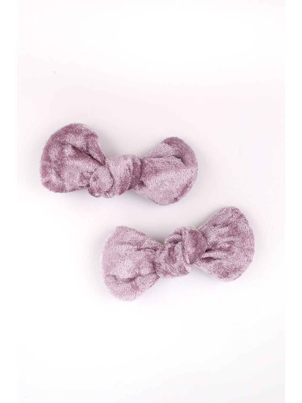 Lila 2'li Kadife Kız Çocuk Klips Toka-1