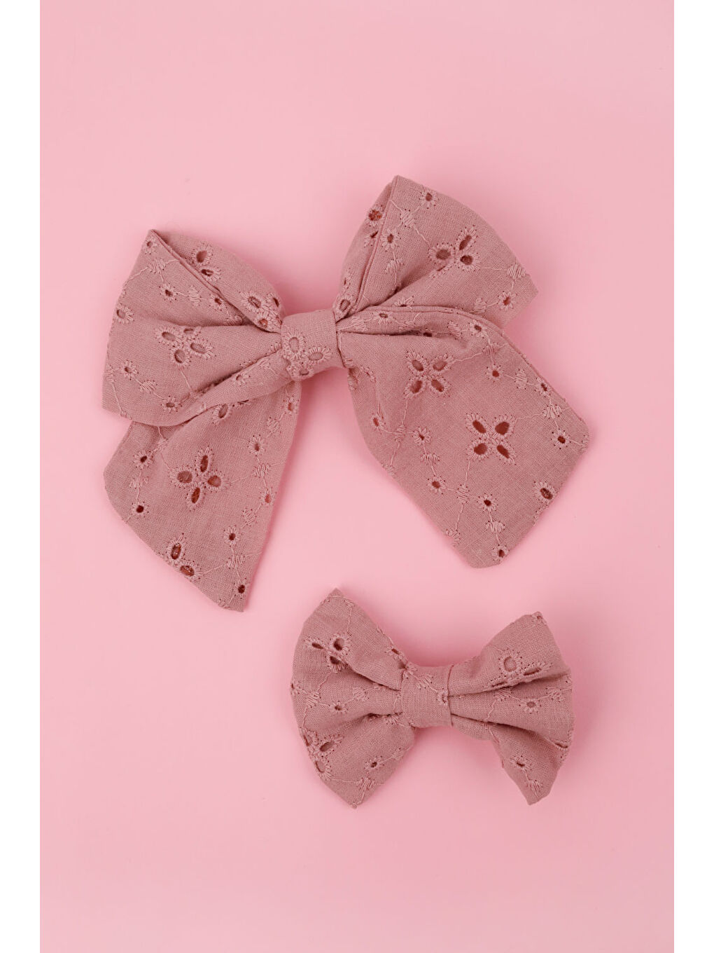 Pembe Gülkurusu Fisto Fiyonk Anne Kız Toka Set-1