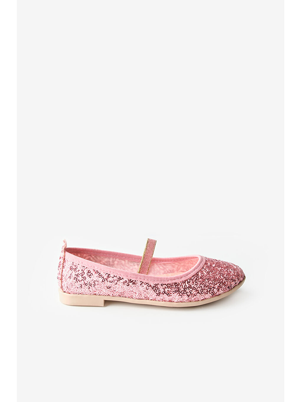 Pembe Payetli Kız Çocuk Babet-1