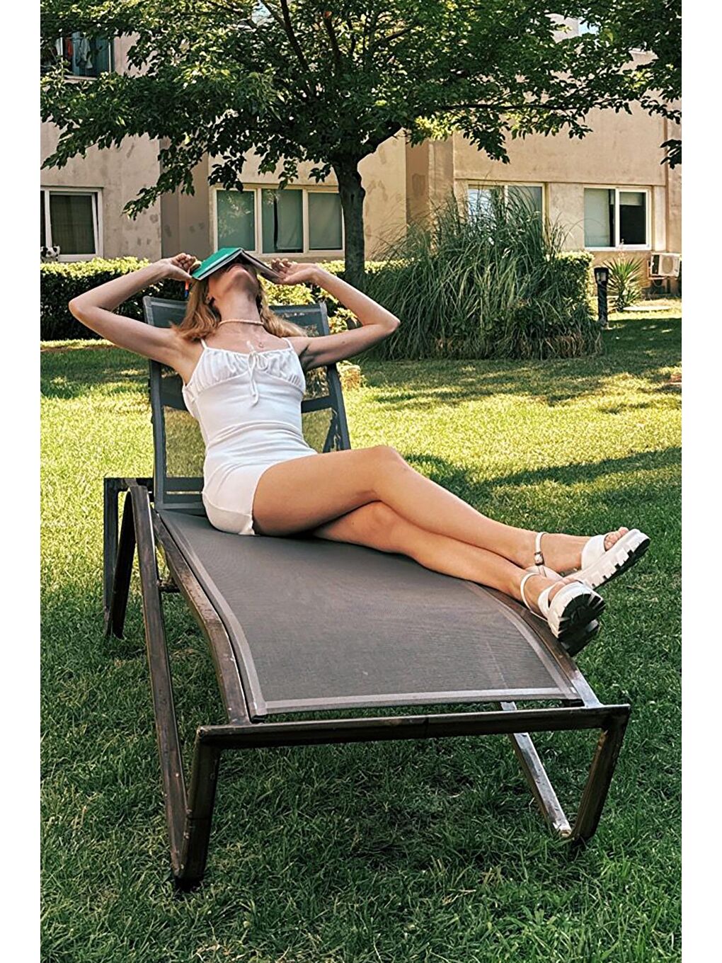 Beyaz Askılı Mini Elbise Mg1404-9