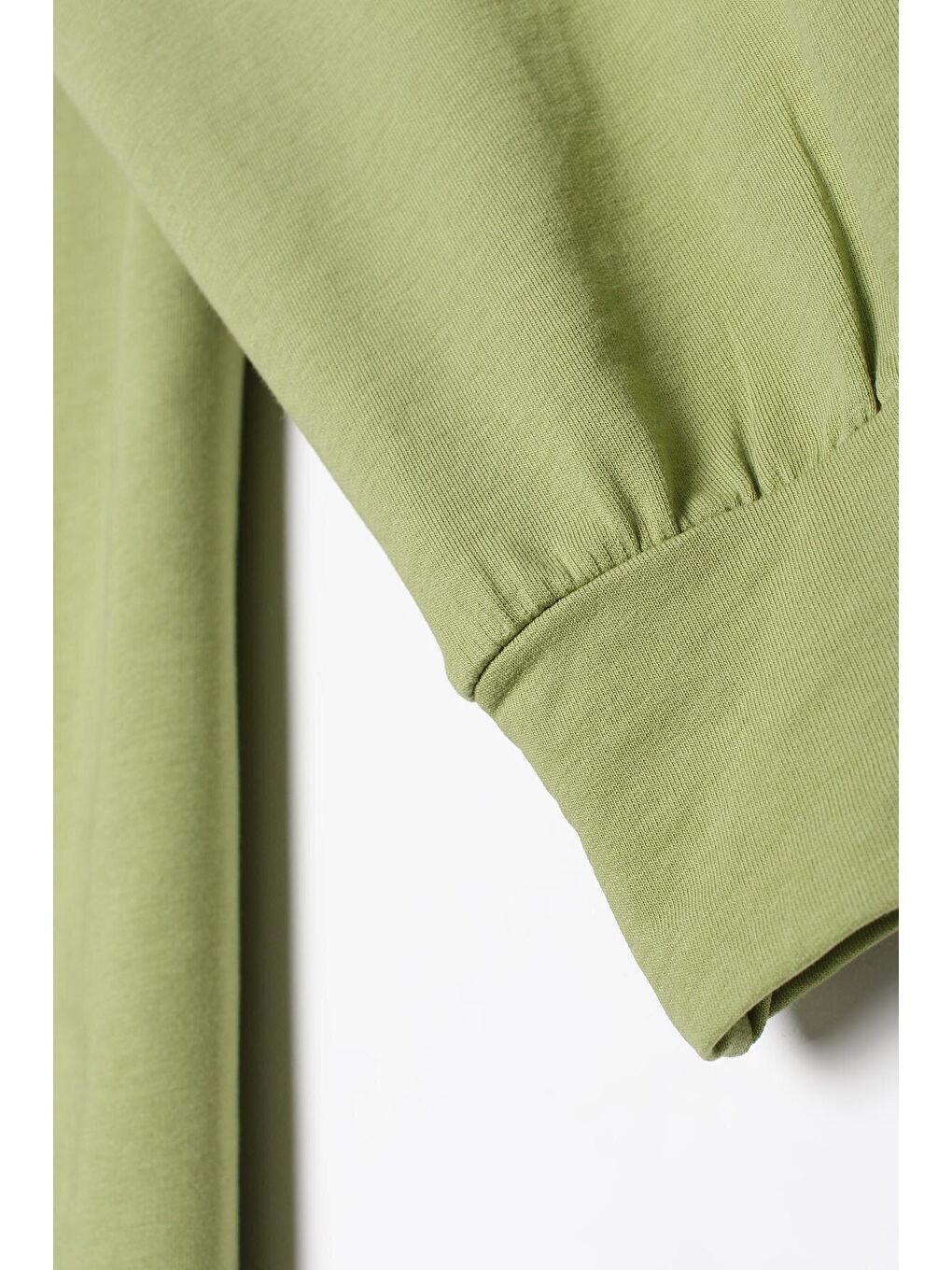 Açık Yeşil Pamuklu Kapaklı Cepli Sim Dikiş Detaylı Yarım Patlı Tunik-4