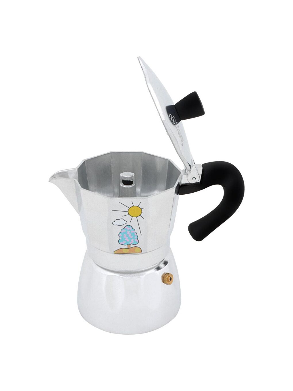 Any Morning Gümüş Alüminyum Espresso Moka Pot Kahve Makinesi 240 ml Hes-6 - 3