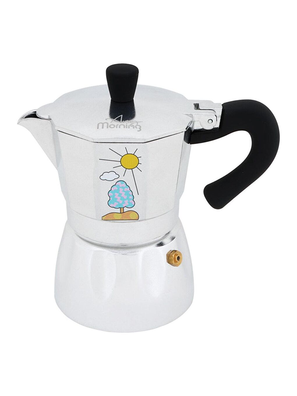 Any Morning Gümüş Alüminyum Espresso Moka Pot Kahve Makinesi 240 ml Hes-6