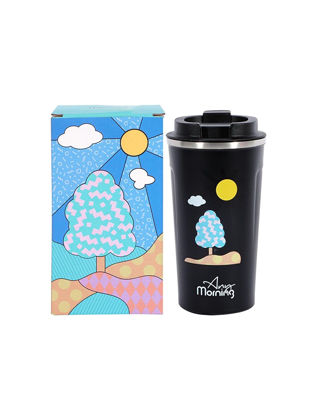 Any Morning Siyah SK22016 Termos Mug 510 ml - 1