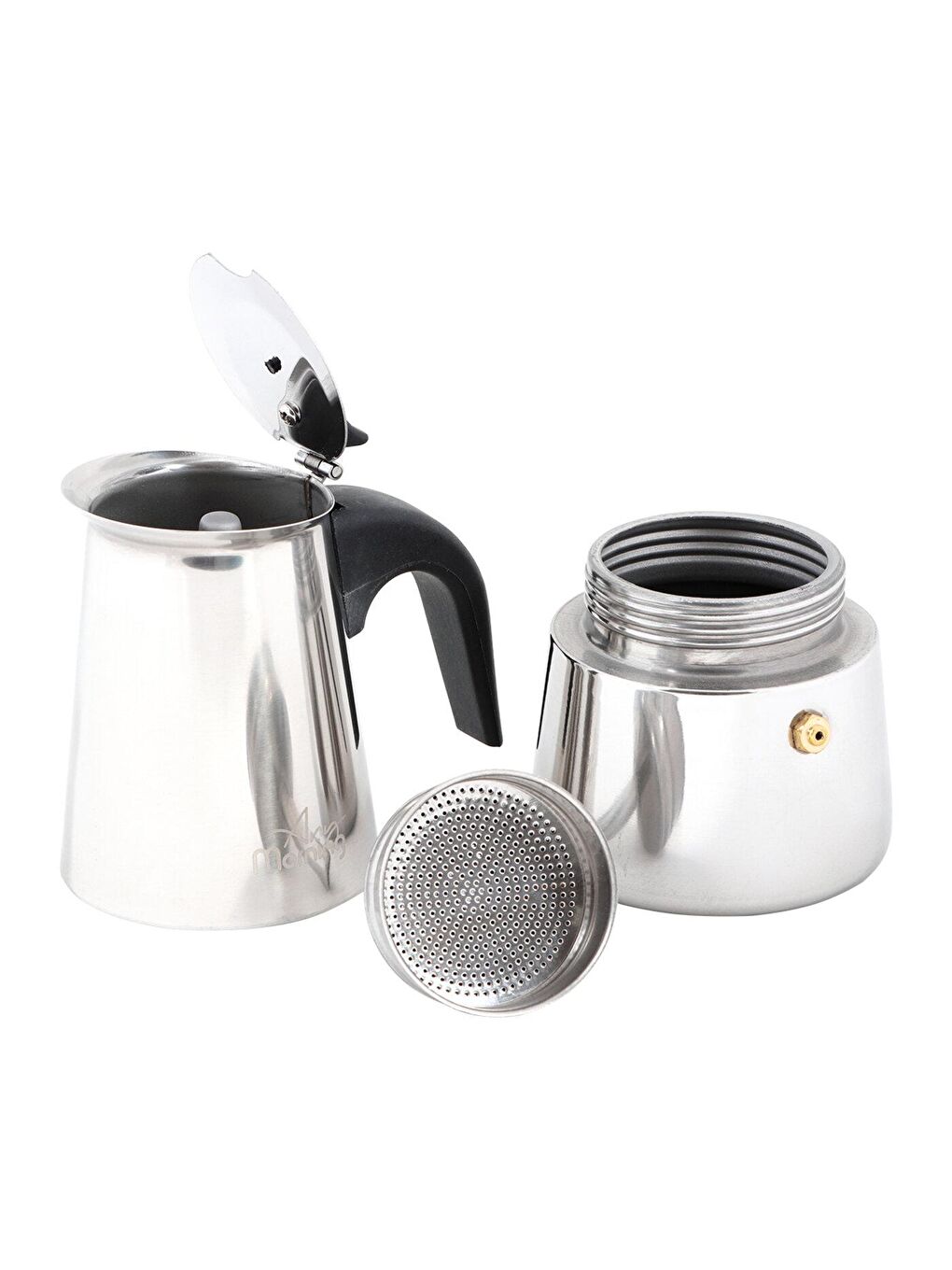 Any Morning Gümüş Paslanmaz Çelik Moka Pot Kahve Makinesi 300 ml FE001-6 - 2