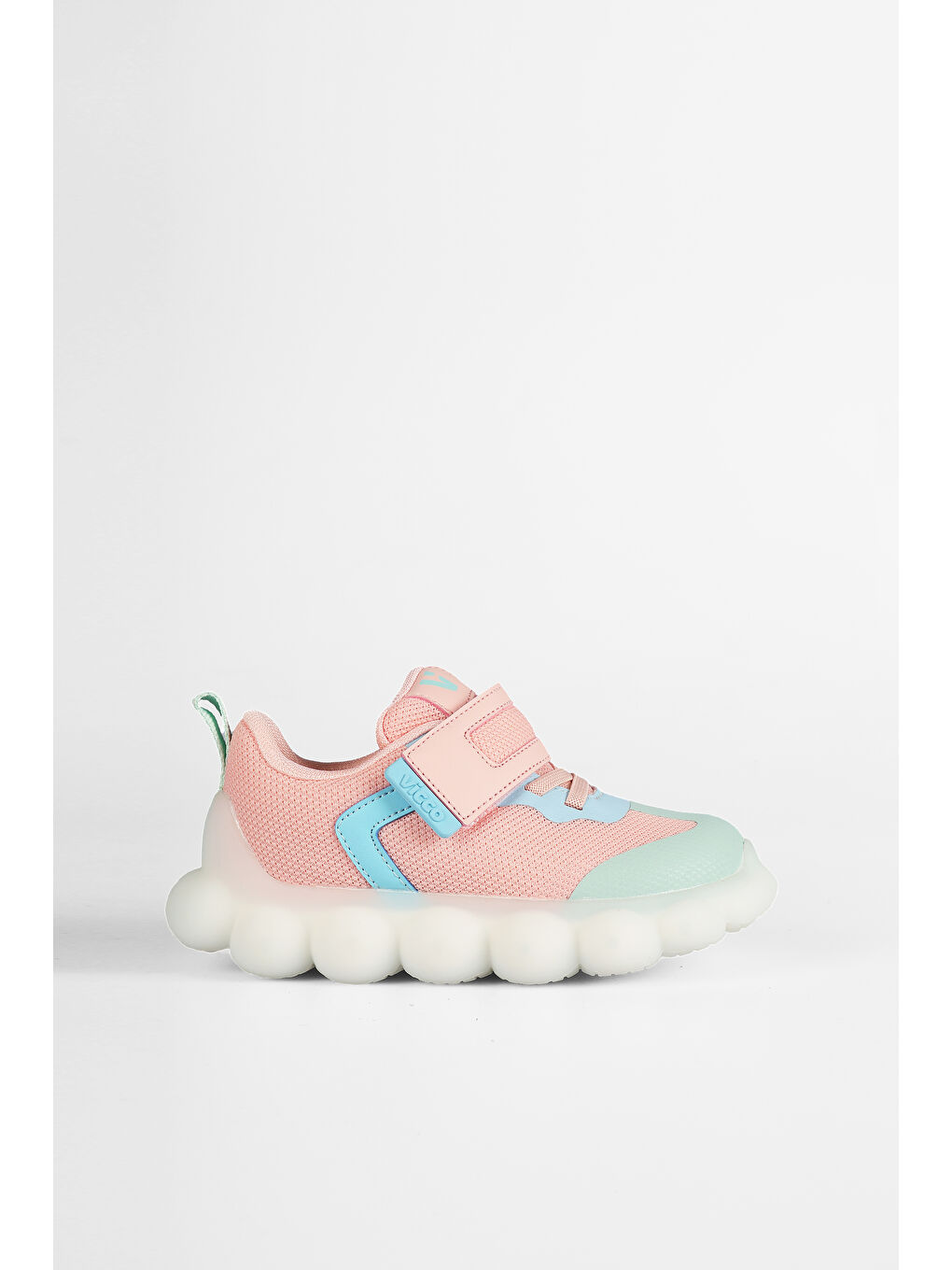 Pembe Bread Işıklı Kız Okul Öncesi Pudra Spor Ayakkabı-1