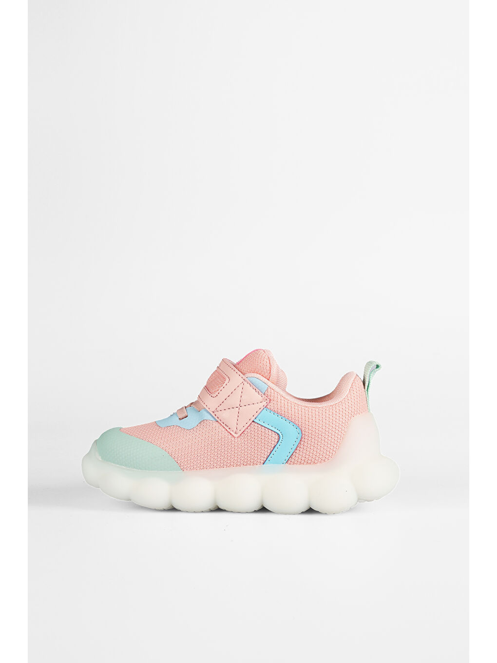 Pembe Bread Işıklı Kız Okul Öncesi Pudra Spor Ayakkabı-2