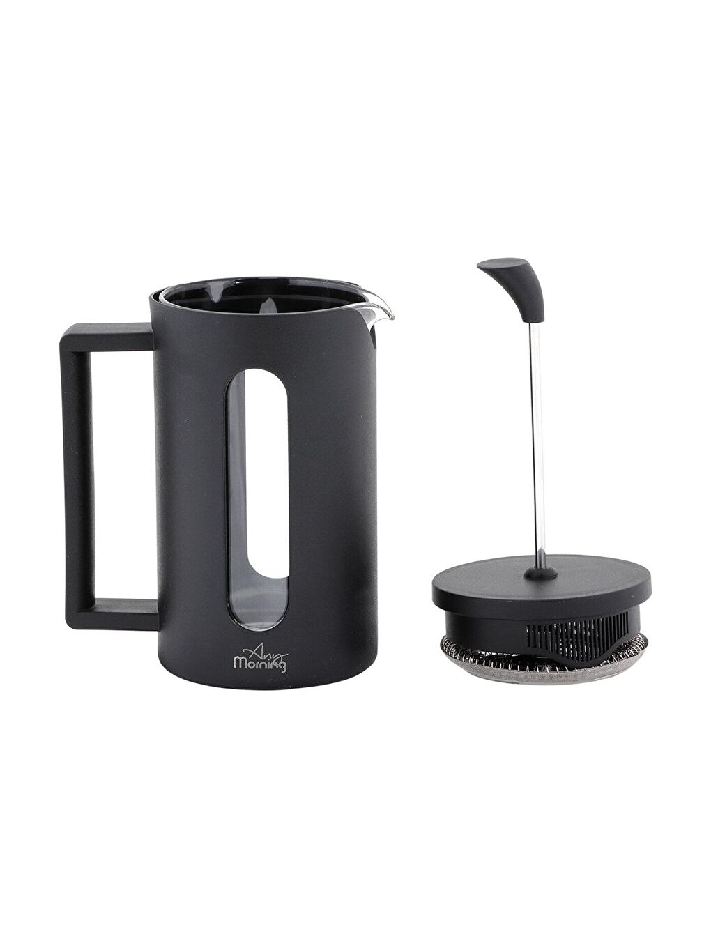 Any Morning Siyah FF002 Kahve ve Bitki Çayı için French Press 600 ml - 1