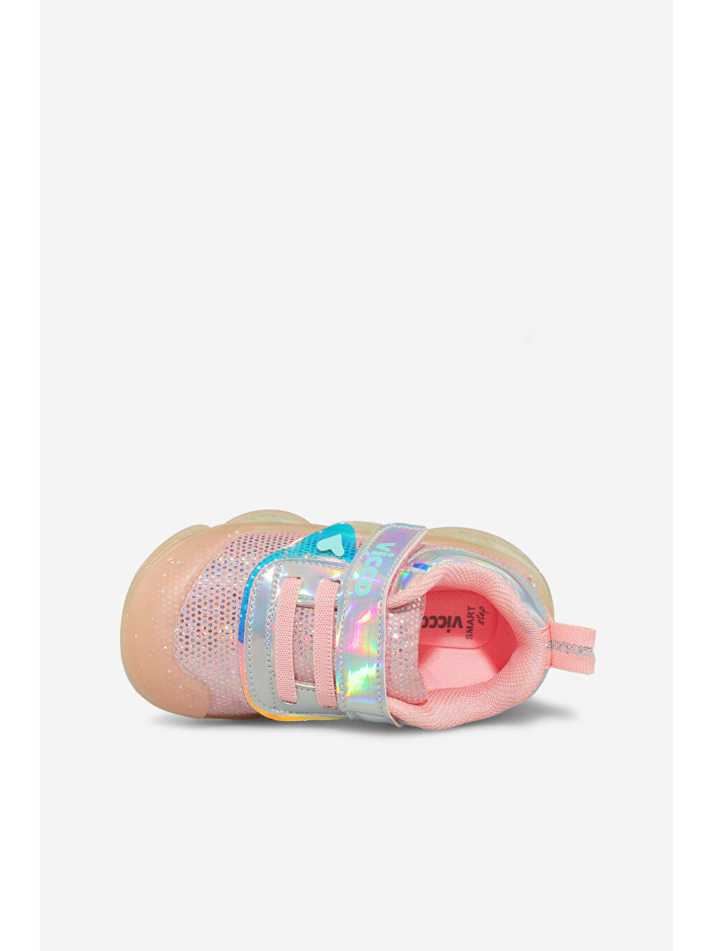 Pembe Pety Işıklı Kız Bebek Pudra Günlük Ayakkabı-2