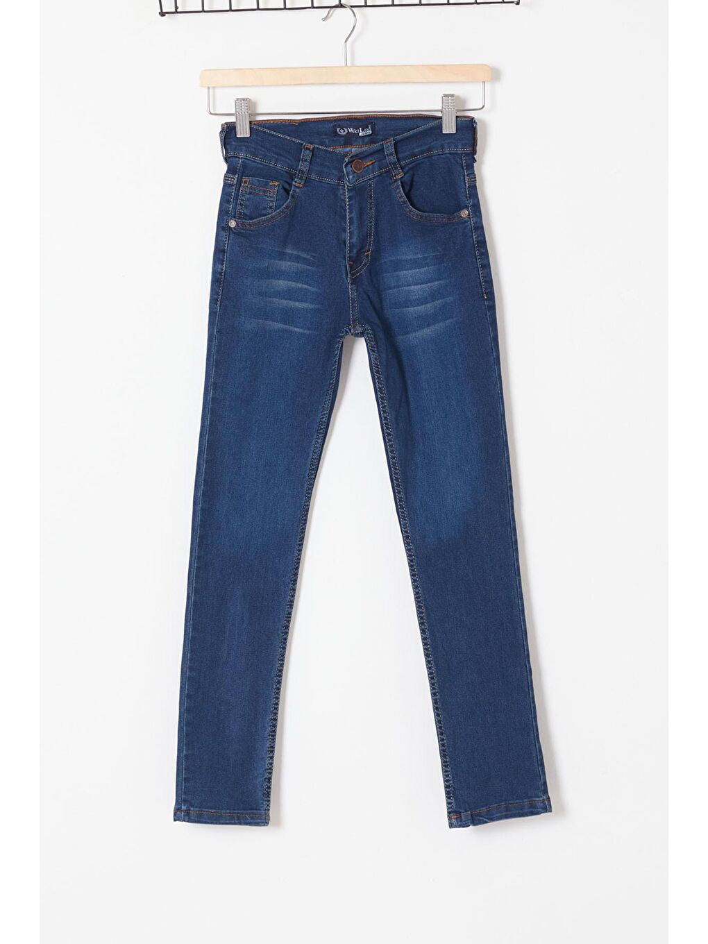 Lacivert Erkek Çocuk Yıpratmalı Jean Pantolon 12-17 Yaş 13783