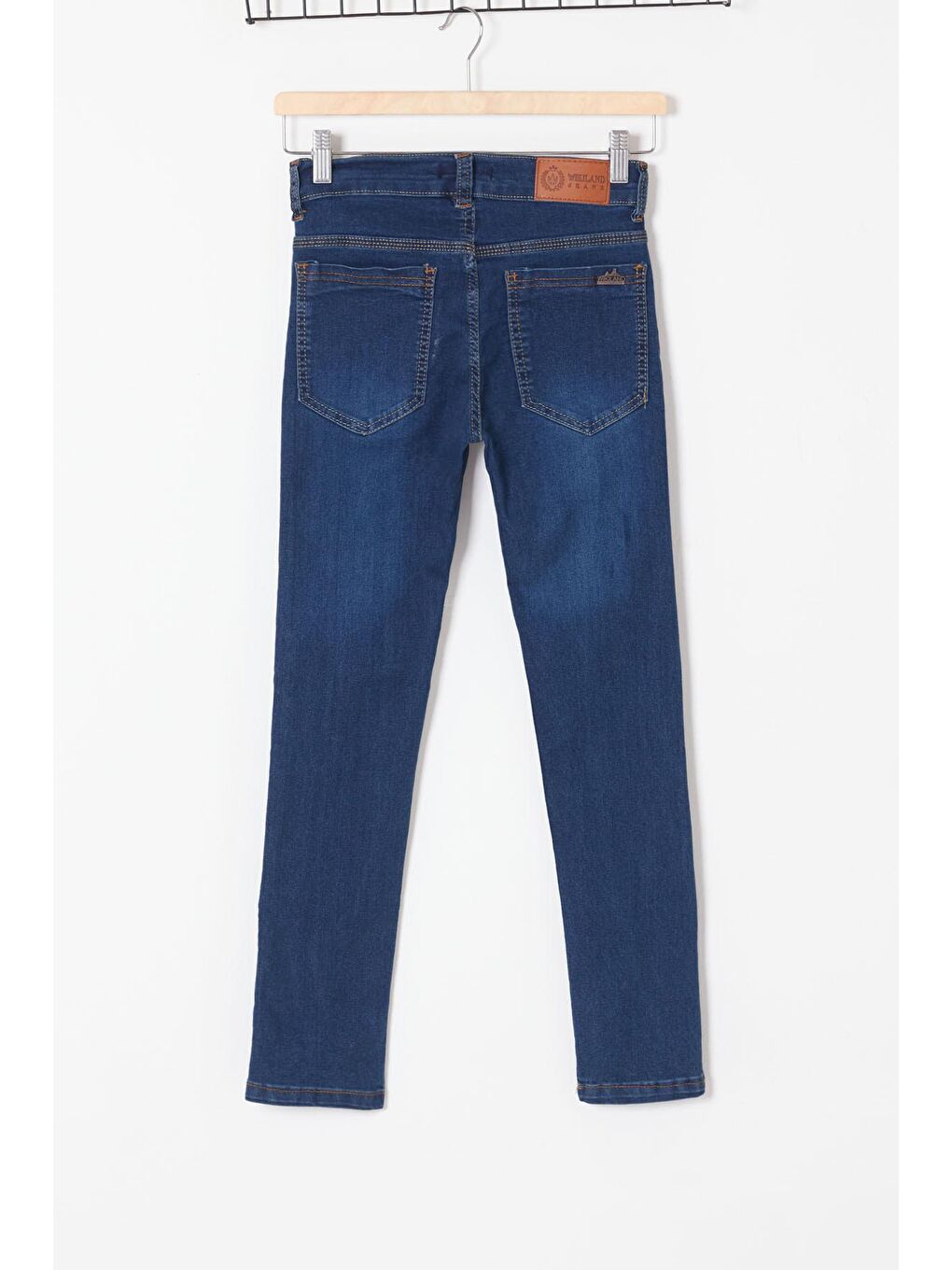 Lacivert Erkek Çocuk Yıpratmalı Jean Pantolon 12-17 Yaş 13783-4
