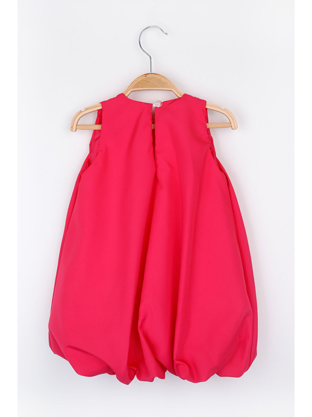 Fuşya Fiyonk Detaylı Kız Çocuk Balon Elbise-2
