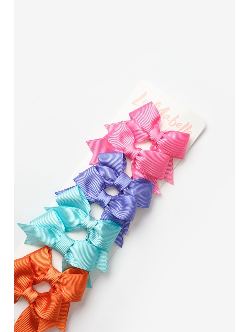 Karışık Çok Renkli Karnaval 8'li Kurdele Fiyonk Klips Toka Set-1