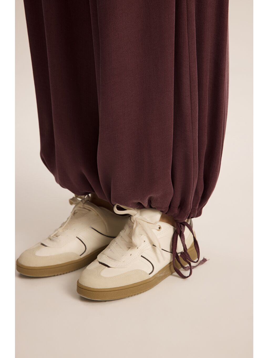 Aria Bordo Şalvar Pantolon-7