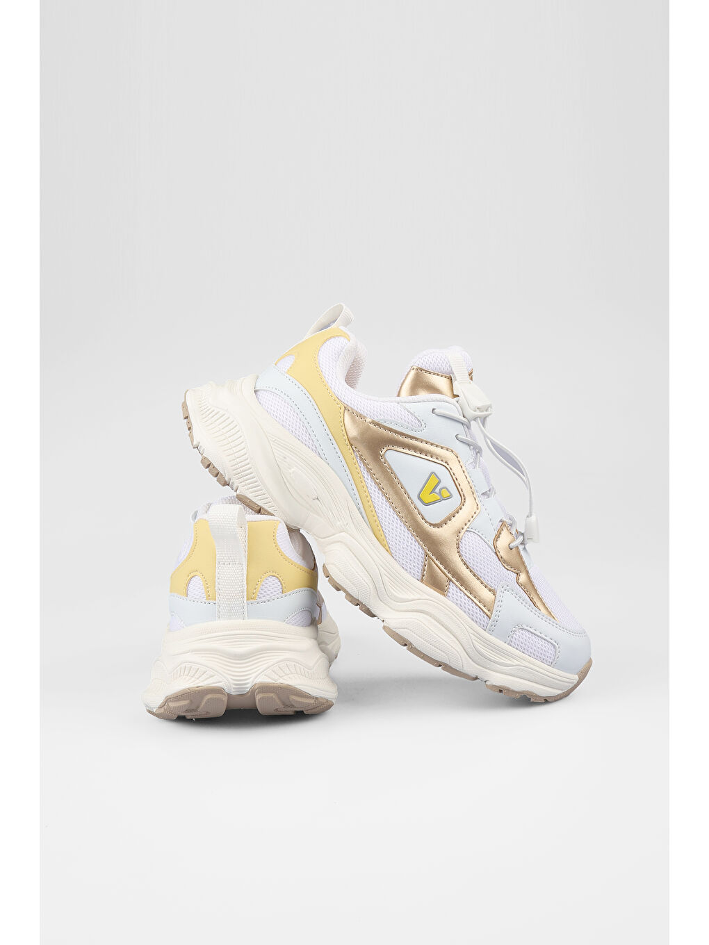 Coffee Basic Kız Çocuk Beyaz/Altın Spor Ayakkabı-1