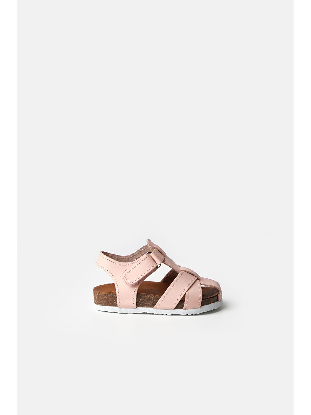 Pembe Kafes Kız Çocuk Deri Sandalet-1