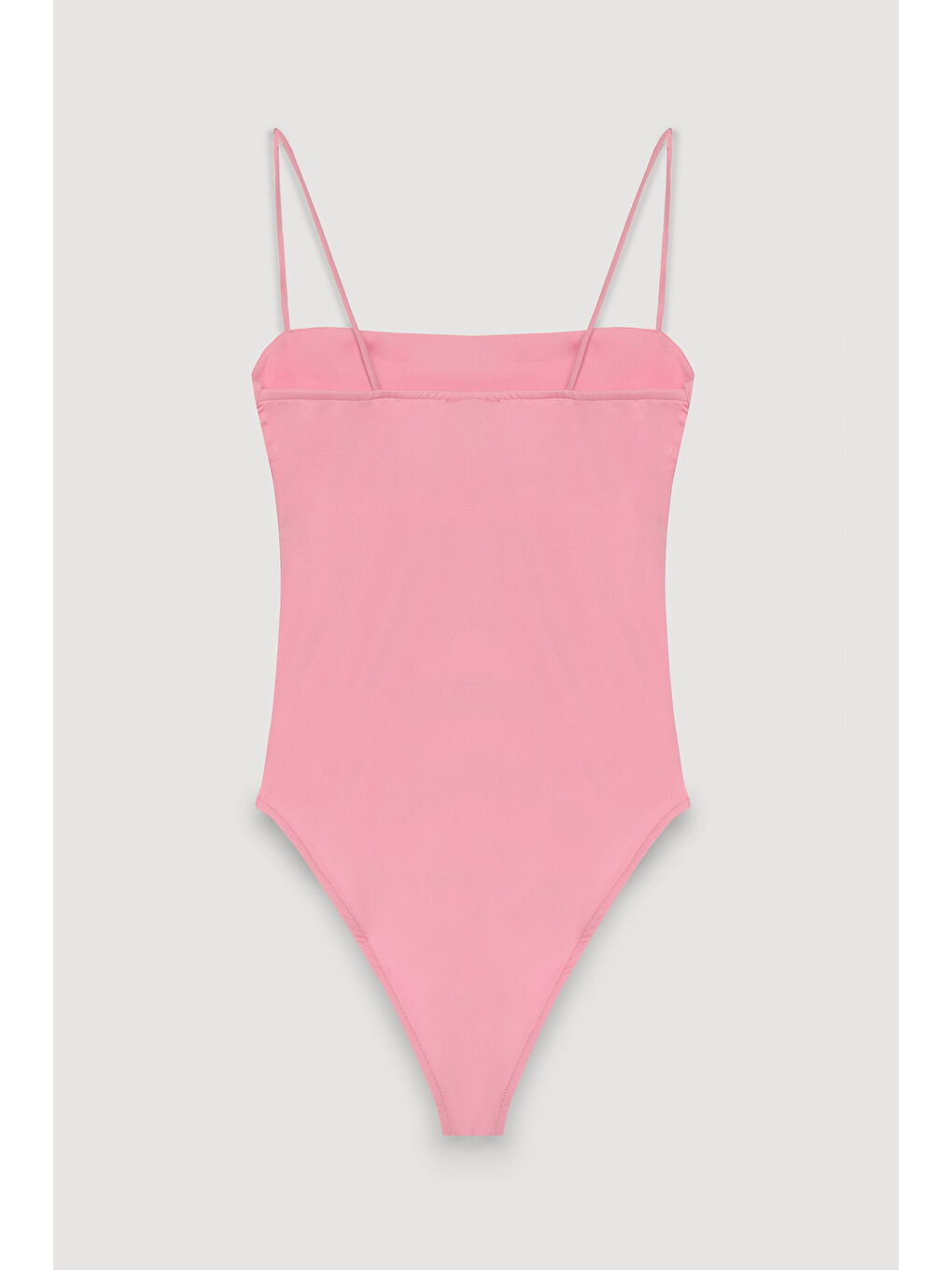 İnce Askılı Çıtçıtlı Bodysuit Pembe-2