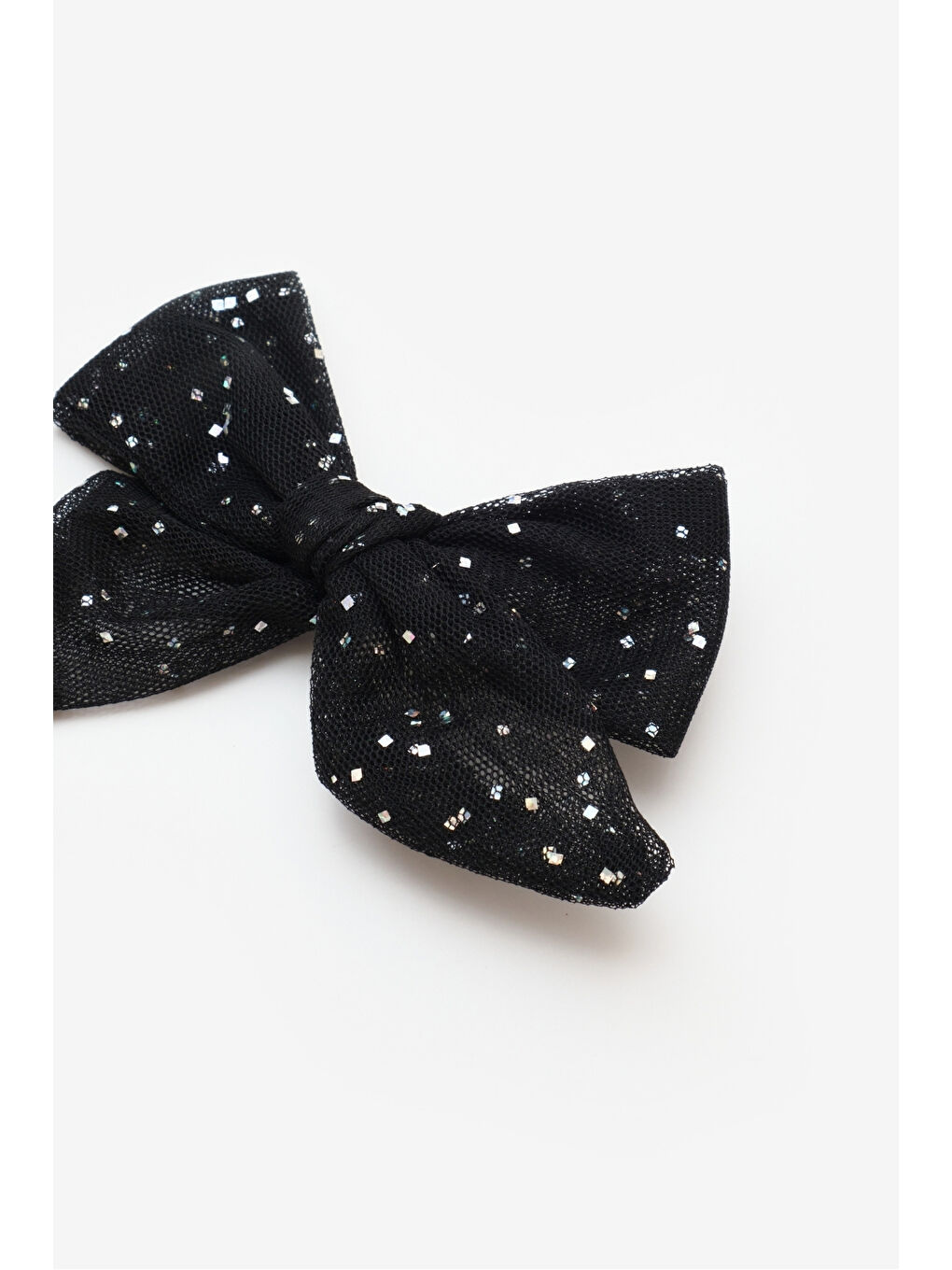 Siyah Simli Tül Fiyonk Kız Çocuk Klips Toka-1