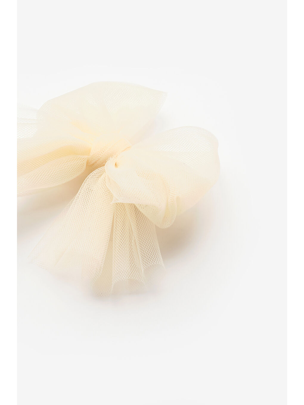 Bej Tül Fiyonk Kız Çocuk Klips Toka-1