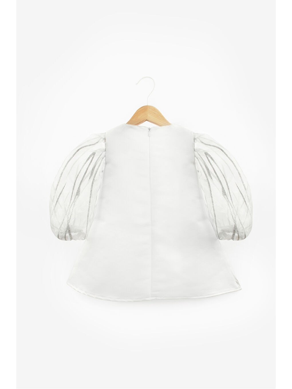 Ekru Sim Detaylı Kız Çocuk Elbise - Corrine-5