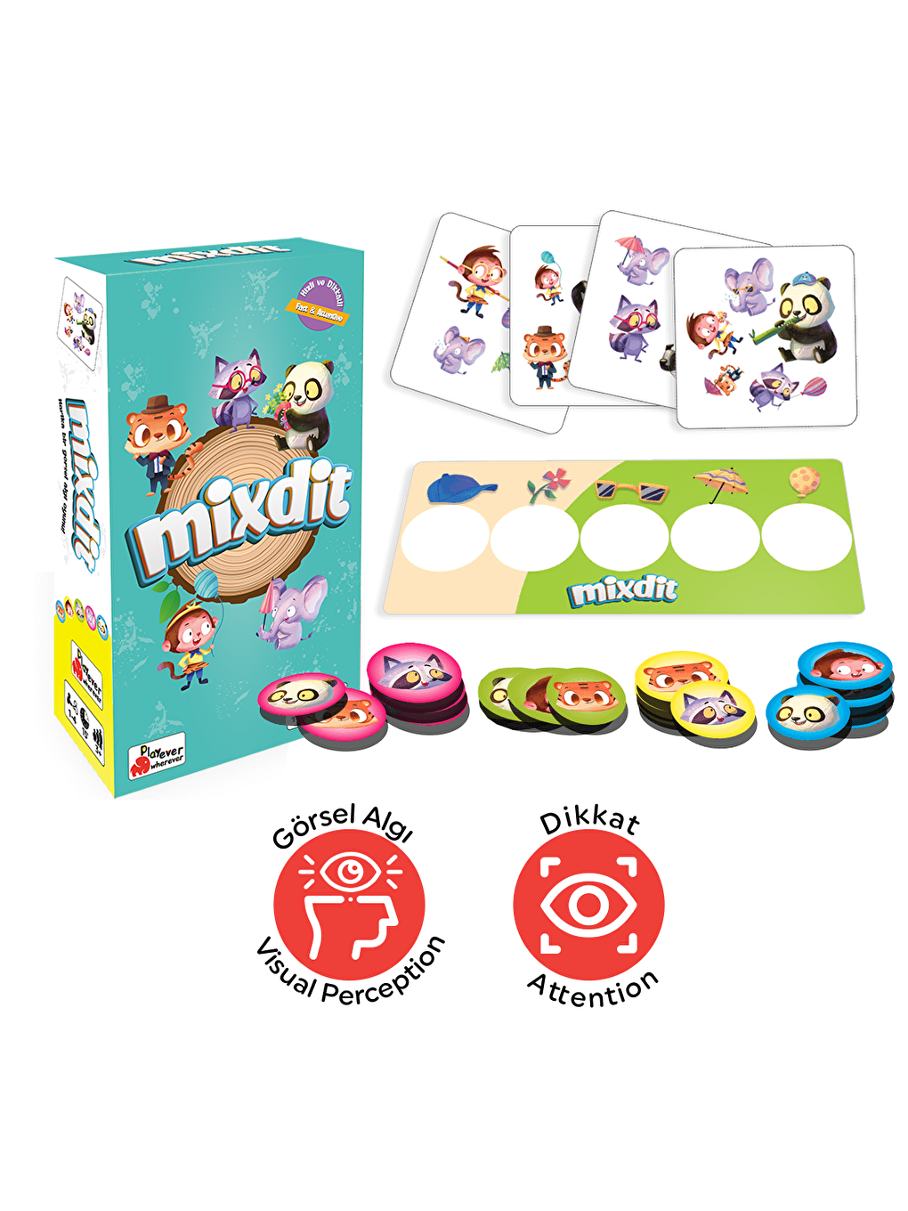 Mixdit, Dikkat ve Görsel Algıyı Geliştiren Kutu Oyunu (3-6 Yaş)