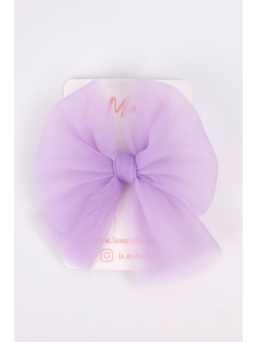 Lila Tül Fiyonk Kız Çocuk Klips Toka-1