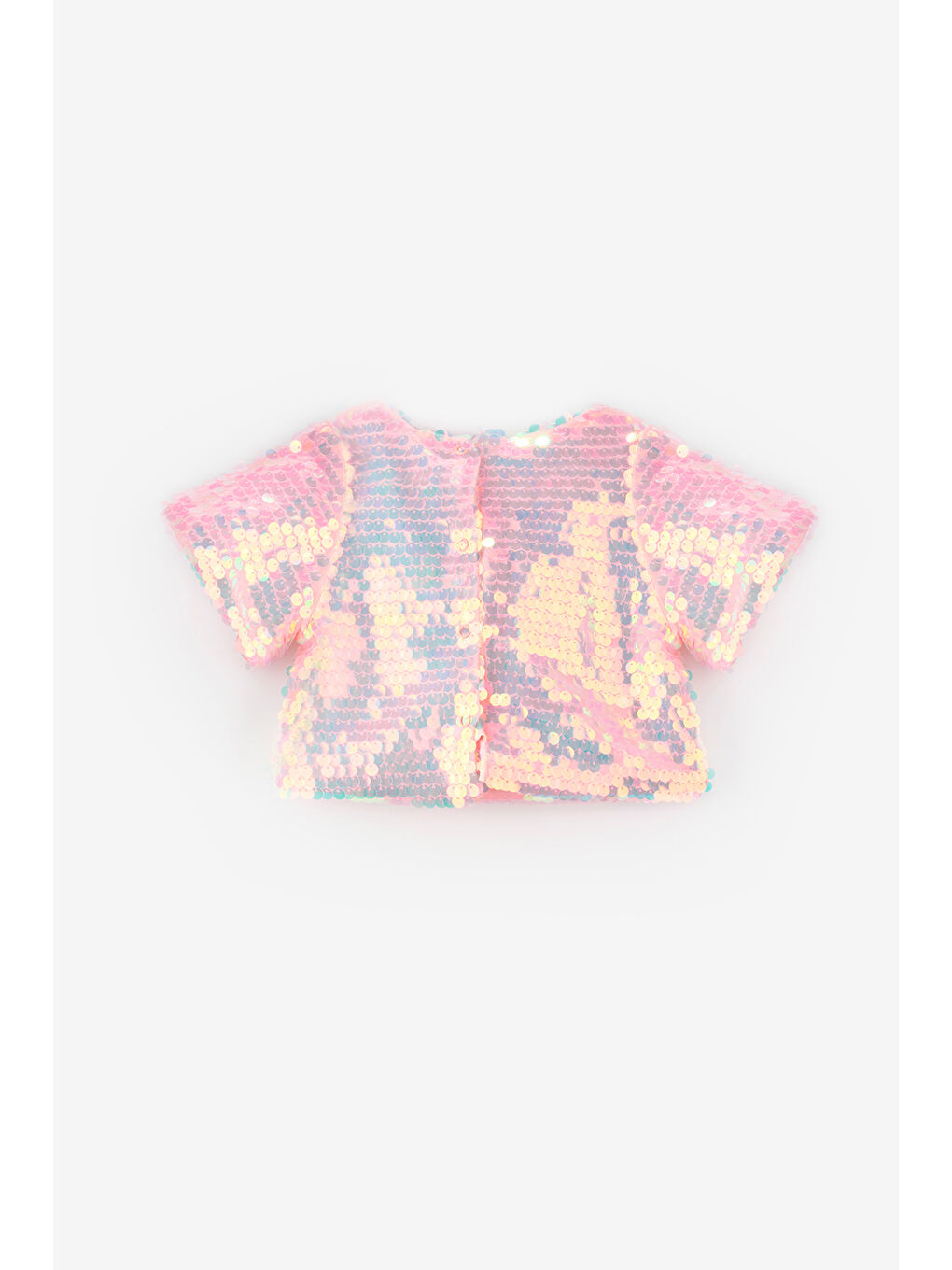 Pembe Somon Pullu Kız Çocuk Crop-4