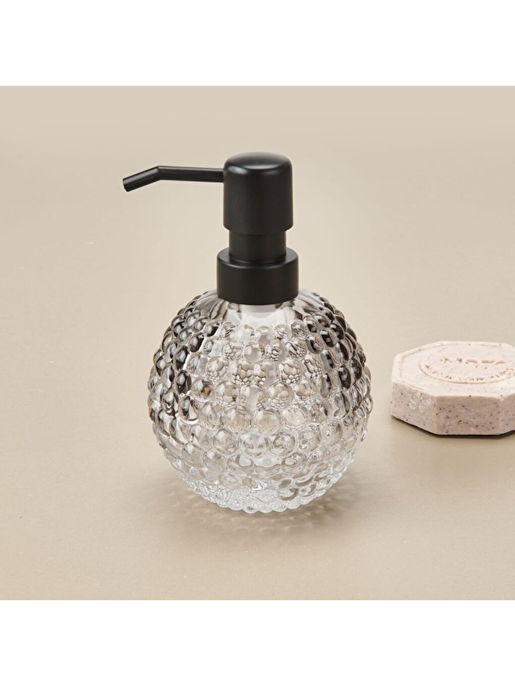 Damla Desenli Sıvı Sabunluk - Antrasit / Siyah-5
