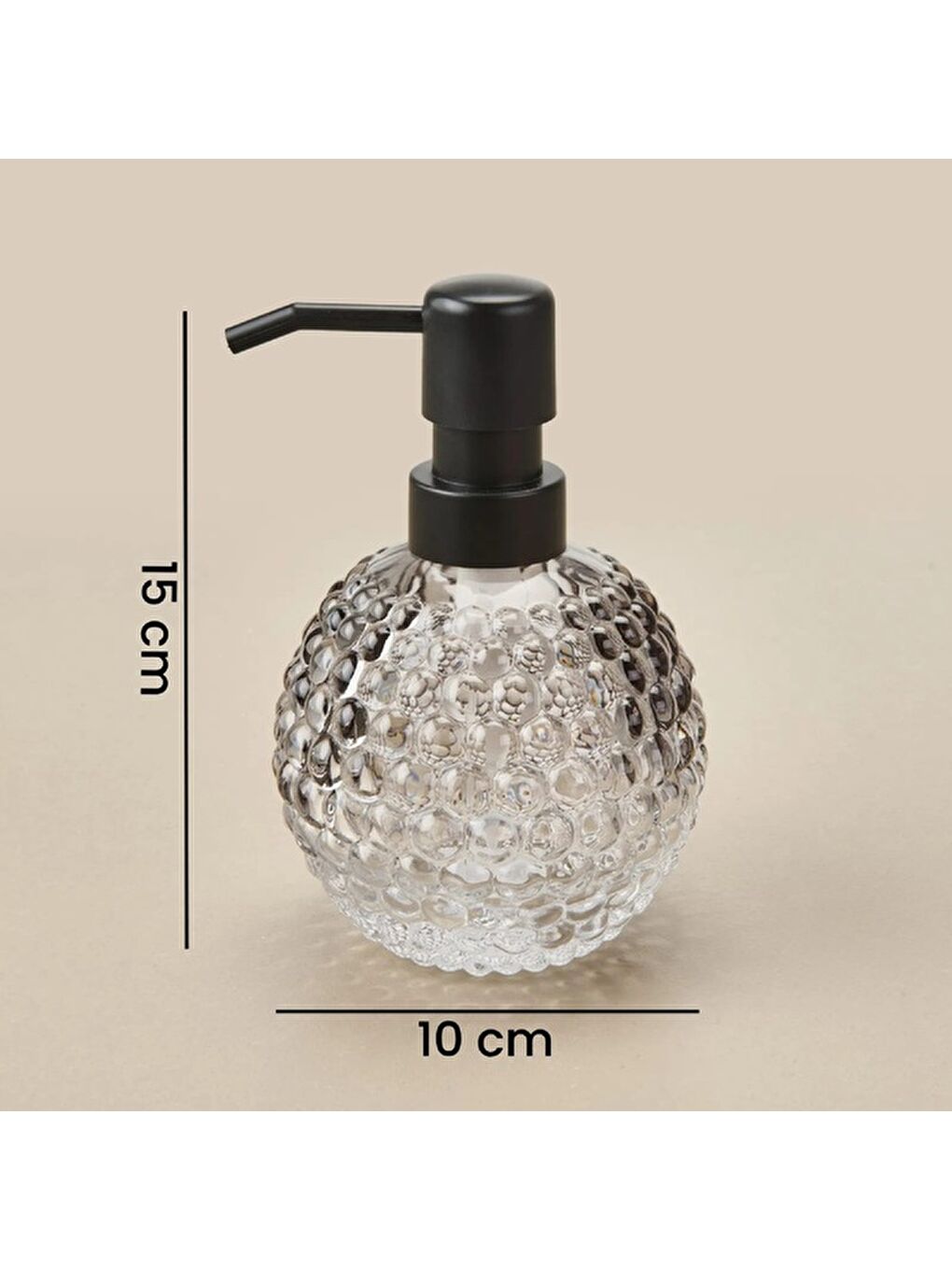 Damla Desenli Sıvı Sabunluk - Antrasit / Siyah-6