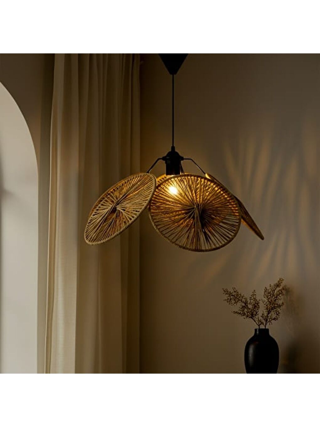 Lighting Krona Sarkıt - Kahverengi - 24x48x48 cm-5