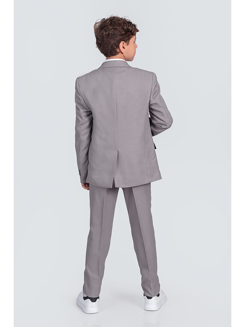 Gri Erkek Çocuk Papyonlu Yelekli Takım Elbise TE.4000YY-2