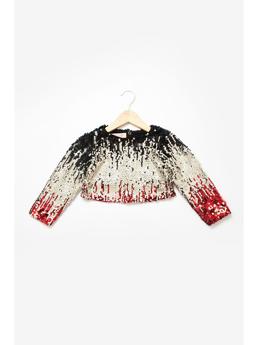Kırmızı Payetli Etek Crop Kız Çocuk İkili Takım - Beatrice-4
