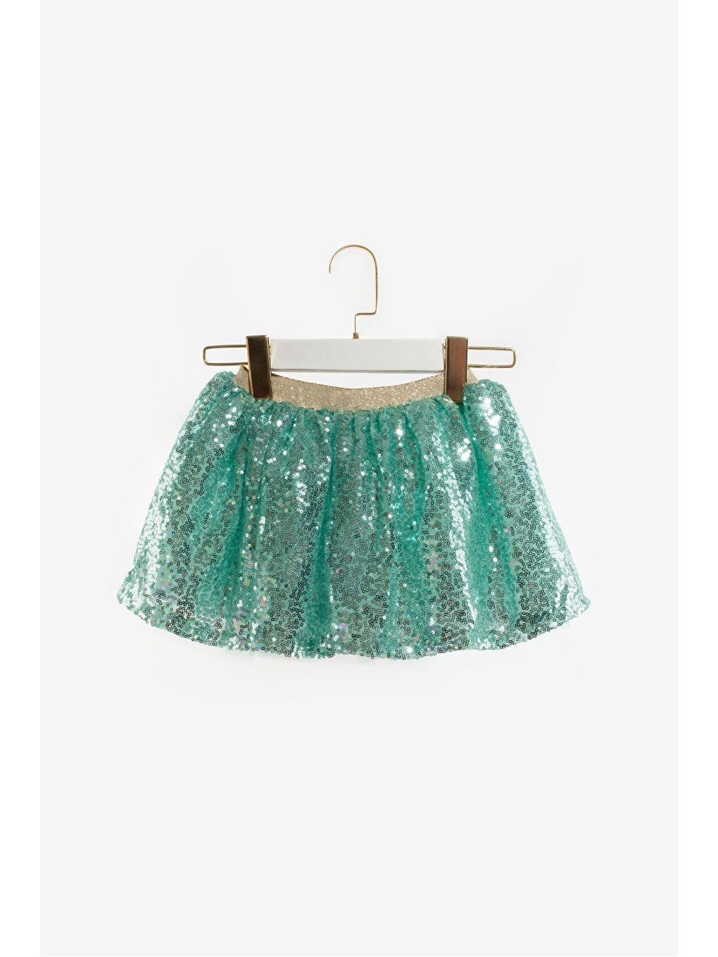 Yeşil Mint Üzeri Pullu Kız Çocuk Etek - Gracie-4