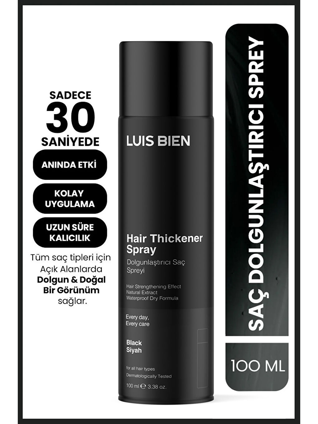 Dolgunlaştırıcı Saç Spreyi-Siyah