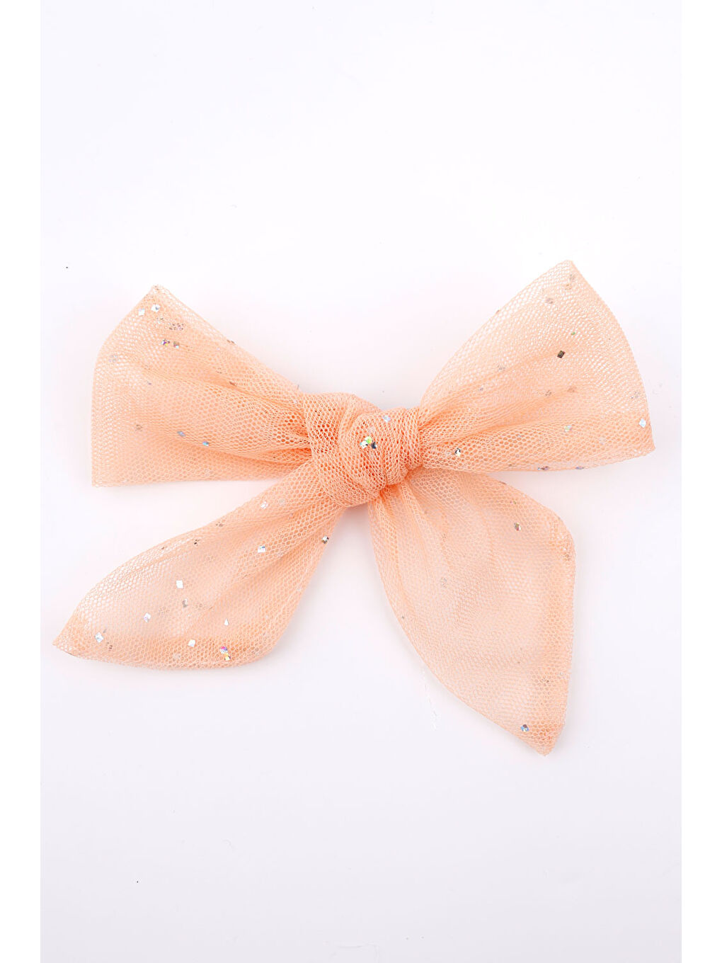 Pembe Somon Simli Tül Fiyonk Kız Çocuk Klips Toka-1