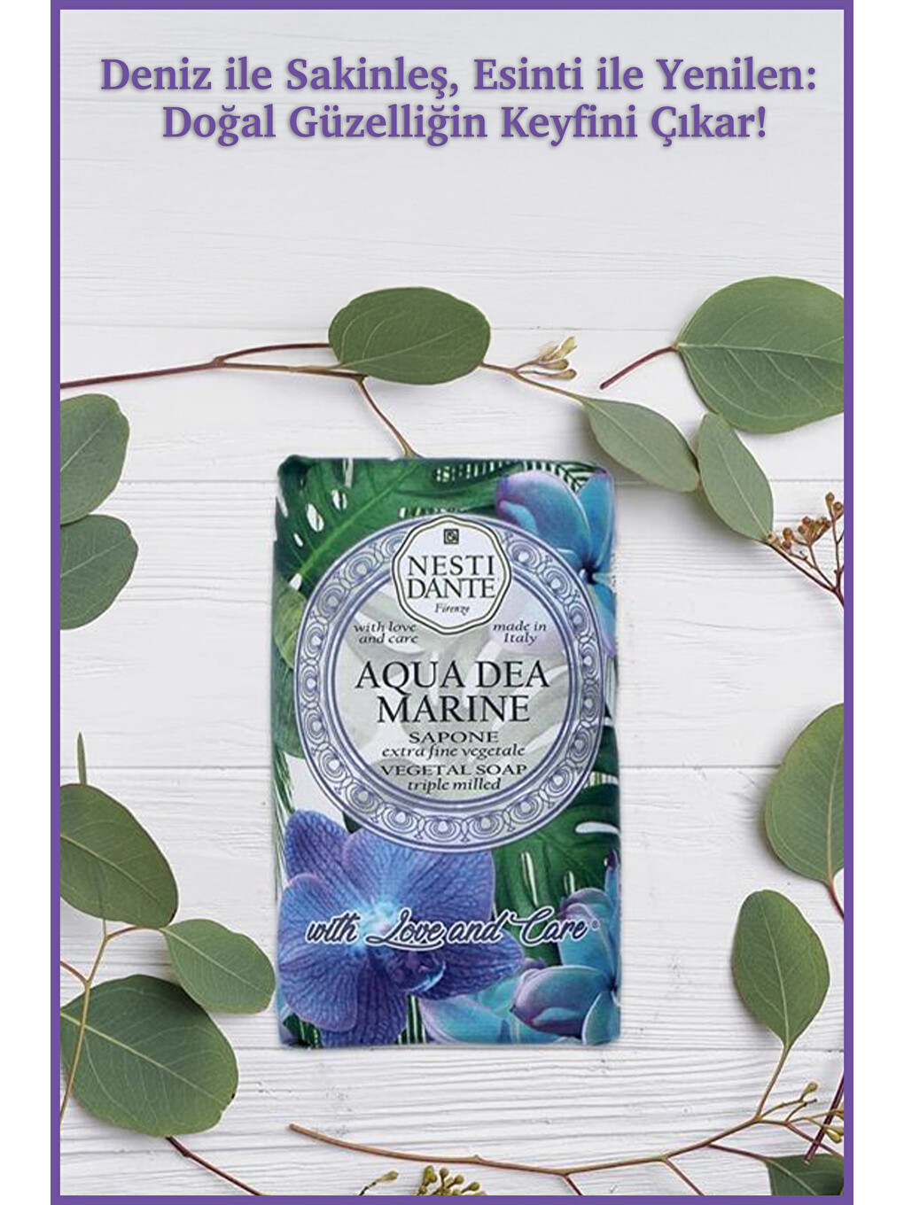 With Love And Care Aqua Dea Marine Katı Sabun 250 gr | Deniz Esintisi | Nemlendirici | Banyo Sabunu-4